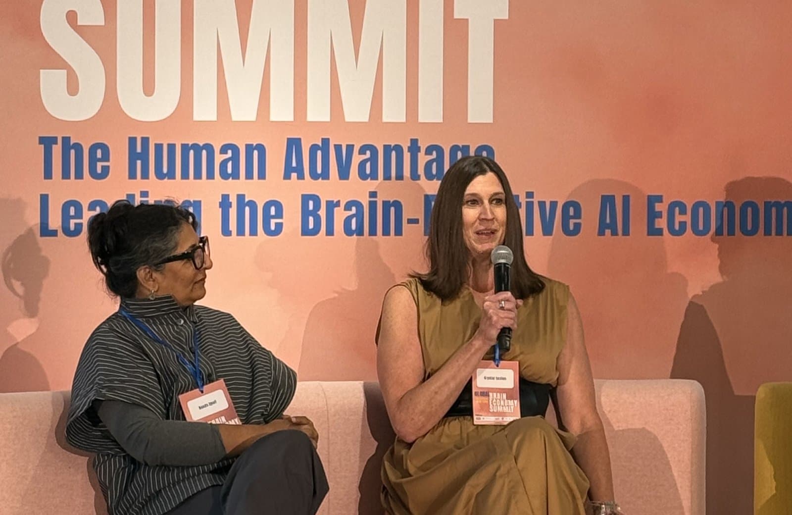 Krystal Sexton speaking at the Global Brain Economy Summit, New York, September 2026